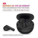 Fone de Ouvido Earbud Aiwa AWS-EB-04-B Bluetooth IPX4 ANC - 26 Horas de Bateria