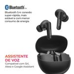 Fone de Ouvido Earbud Aiwa AWS-EB-04-B Bluetooth IPX4 ANC - 26 Horas de Bateria