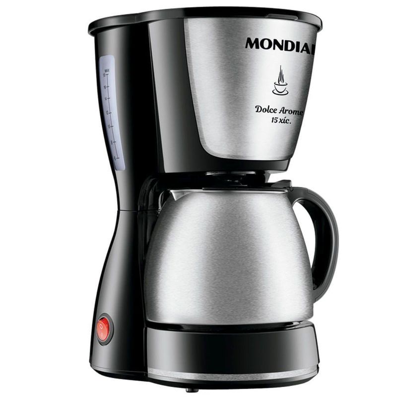 Cafeteira Elétrica Mondial Dolce Arome C-34ji-15x Cafeteira-220v-preto-inox