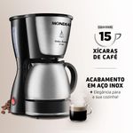 Cafeteira Elétrica Mondial Dolce Arome C-34ji-15x Cafeteira-220v-preto-inox