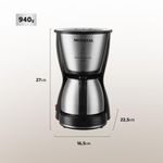 Cafeteira Elétrica Mondial Dolce Arome C-34ji-15x Cafeteira-220v-preto-inox