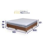 Cama Box Durban Espuma D28 King 193x203 Marrom King House