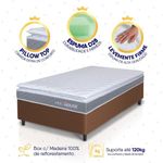 Cama Box Durban Espuma D28 Solteiro 88x188 Marrom King House