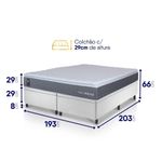 Cama Box Baú Argel Espuma D33 King 193x203 Branco King House
