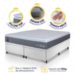 Cama Box Baú Argel Espuma D33 King 193x203 Branco King House