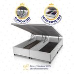Cama Box Baú Argel Espuma D33 King 193x203 Branco King House