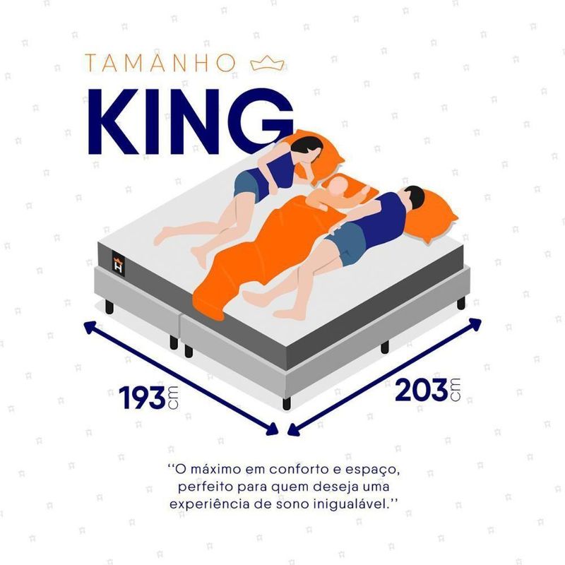 Cama Box Baú Argel Espuma D33 King 193x203 Branco King House