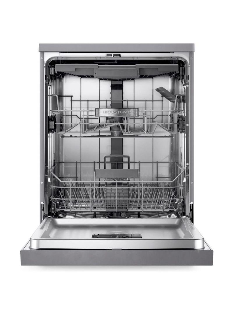 Lava-louças Brastemp 15 Serviços com Smart Sensor revestido na cor Inox BLF61ARANA 110V