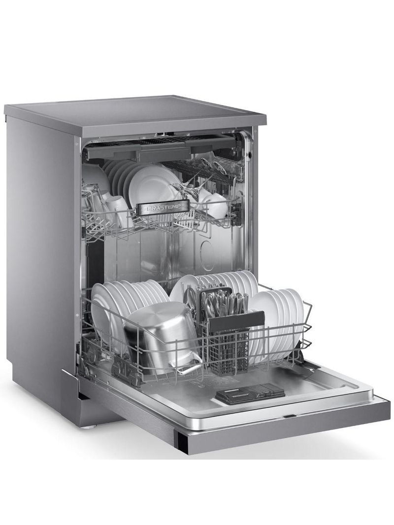 Lava-louças Brastemp 15 Serviços com Smart Sensor revestido na cor Inox BLF61ARANA 110V