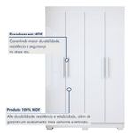 Quarto De Bebê Completo Com Guarda-roupa, Berço E Cômoda Lipe Em Mdf Branco