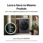 Lava e seca lg wd18gnts6 18kg/10kg ai dd wi-fi turbowash 360° vapor black inox