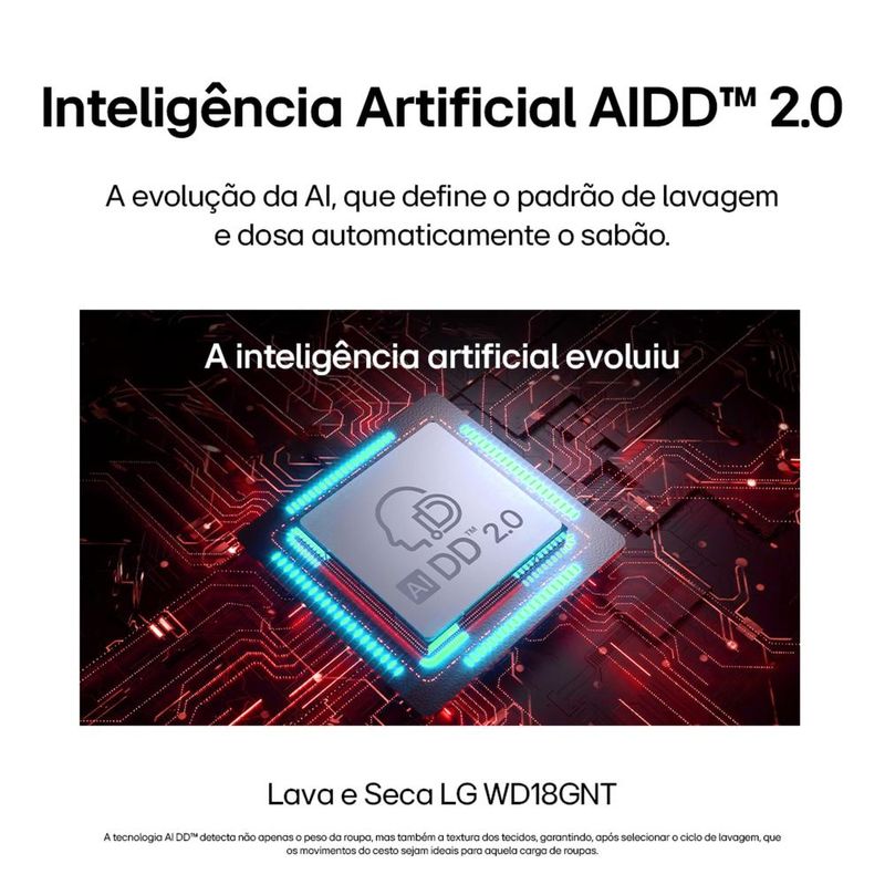 Lava e seca lg wd18gnts6 18kg/10kg ai dd wi-fi turbowash 360° vapor black inox