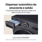 Lava e seca lg wd18gnts6 18kg/10kg ai dd wi-fi turbowash 360° vapor black inox