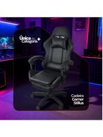 Cadeira Gamer Stillus Oficial Apoio Para Pés Preto