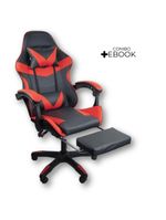 Cadeira Gamer Stillus Ergonômica Oficial Apoio De Pés Vermelho