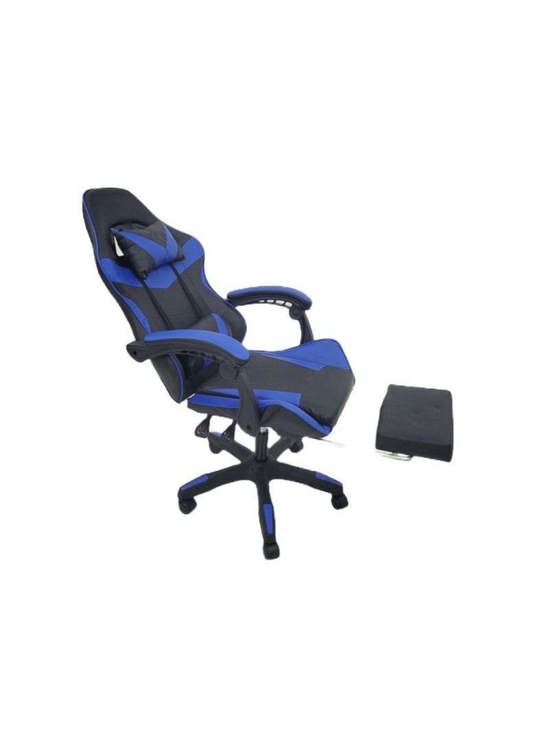 Cadeira Gamer Stillus Oficial Apoio Pés Preto/azul