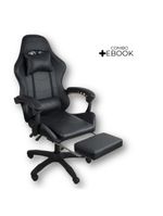 Cadeira Gamer Stillus Oficial Apoio Para Pés Preto