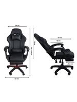 Cadeira Gamer Stillus Oficial Apoio Para Pés Preto