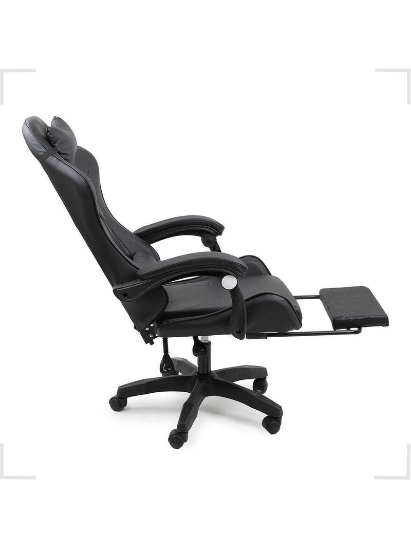 Cadeira Gamer Stillus Ergonômica Oficial Apoio De Pés Preto