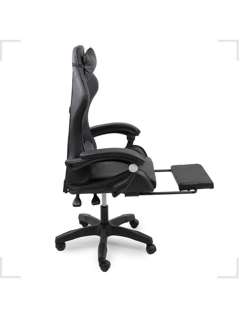 Cadeira Gamer Stillus Ergonômica Oficial Apoio De Pés Preto