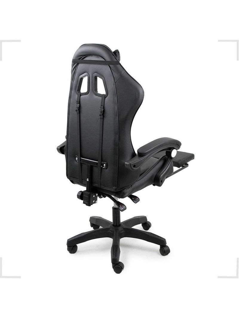 Cadeira Gamer Stillus Ergonômica Oficial Apoio De Pés Preto