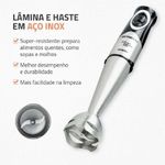 Mixer de Mão Mondial M-16-BI 500W 1 Velocidade Inox e Preto 110V