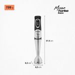Mixer de Mão Mondial M-16-BI 500W 1 Velocidade Inox e Preto 110V