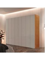 Guarda Roupa Casal Atacama Mdf Moderna Mobília Naturalle/off White