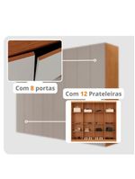 Guarda Roupa Casal Atacama Mdf Moderna Mobília Naturalle/off White