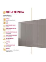 Guarda Roupa Casal Atacama Mdf Moderna Mobília Naturalle/off White