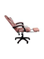 Cadeira Gamer Stillus Oficial Apoio Pés Branco/rosa