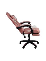 Cadeira Gamer Stillus Oficial Apoio Pés Branco/rosa