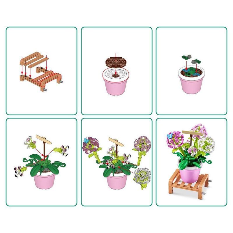 Blocos De Montar Max Premium Garden - Gipsófila 233 Pçs