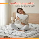 Cama Box Casal Queen Cristal Molas Ensacadas Bege