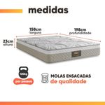 Cama Box Casal Queen Cristal Molas Ensacadas Bege