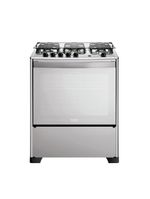 Fogão 5 Bocas Dako Magister Style Espelhado Com Mesa Inox Preto Bivolt