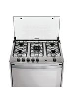 Fogão 5 Bocas Dako Magister Style Espelhado Com Mesa Inox Preto Bivolt