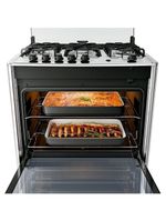 Fogão 5 Bocas Dako Magister Style Espelhado Com Mesa Inox Preto Bivolt
