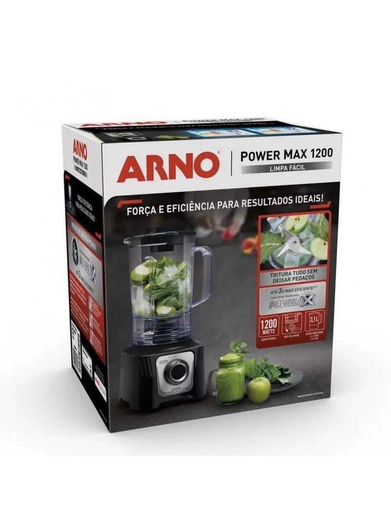 Liquidificador Ln78 Power Max Limpa Fácil 1200w Arno Preto 220v