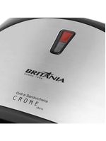 Sanduicheira Grill Britânia Antiaderente Preto/Inox 127V