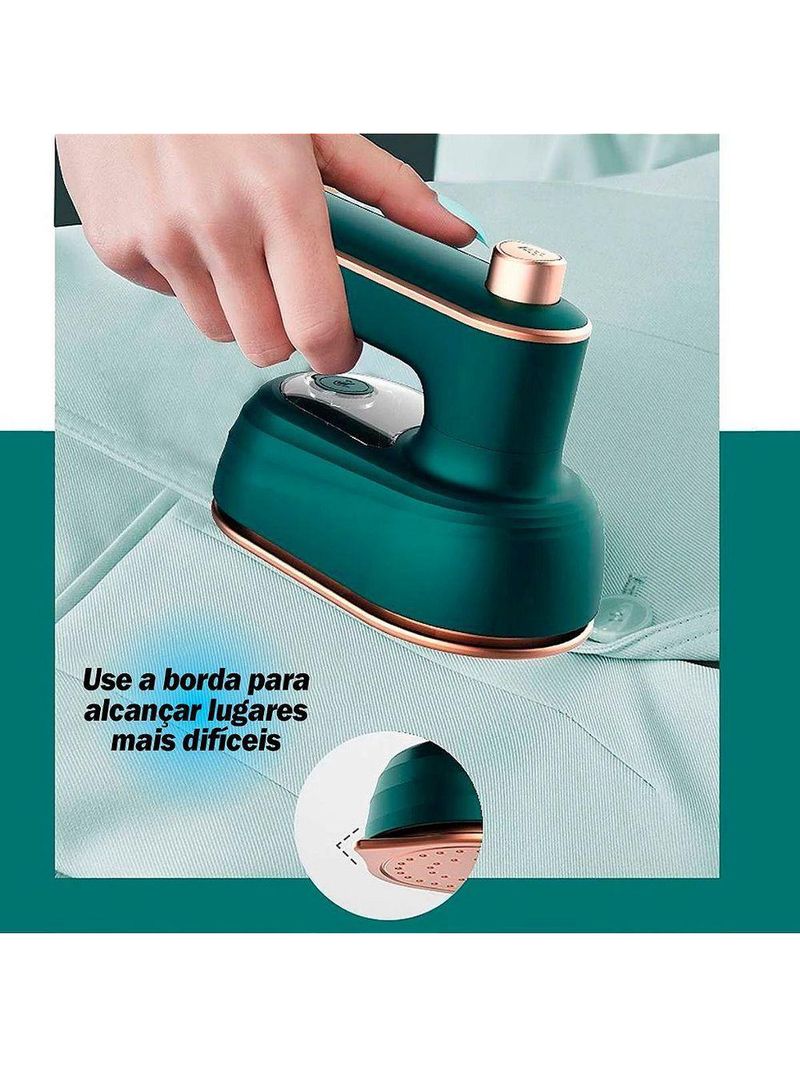 Mini Ferro De Passar Roupa Giratorio Portatil A Vapor Viagem