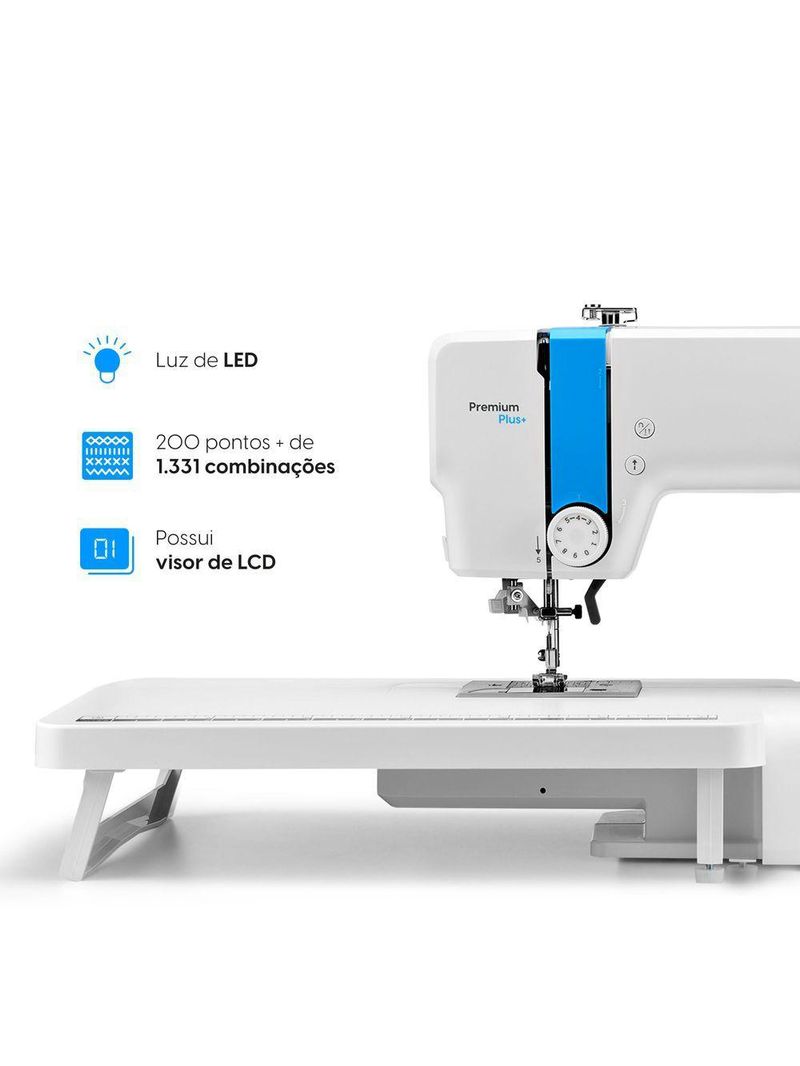 Máquina de Costura Eletrônica JX 11000 - 200 Pontos 1300 Combinações Bivolt