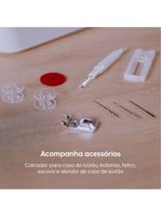 Máquina de Costura Futura Plus - 12 Pontos Braço Livre Prega Zíperes e Botões Portátil 220V