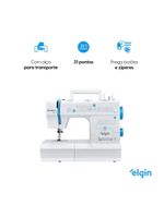 Máquina De Costura Genius Plus 31 Pontos Elgin 110V
