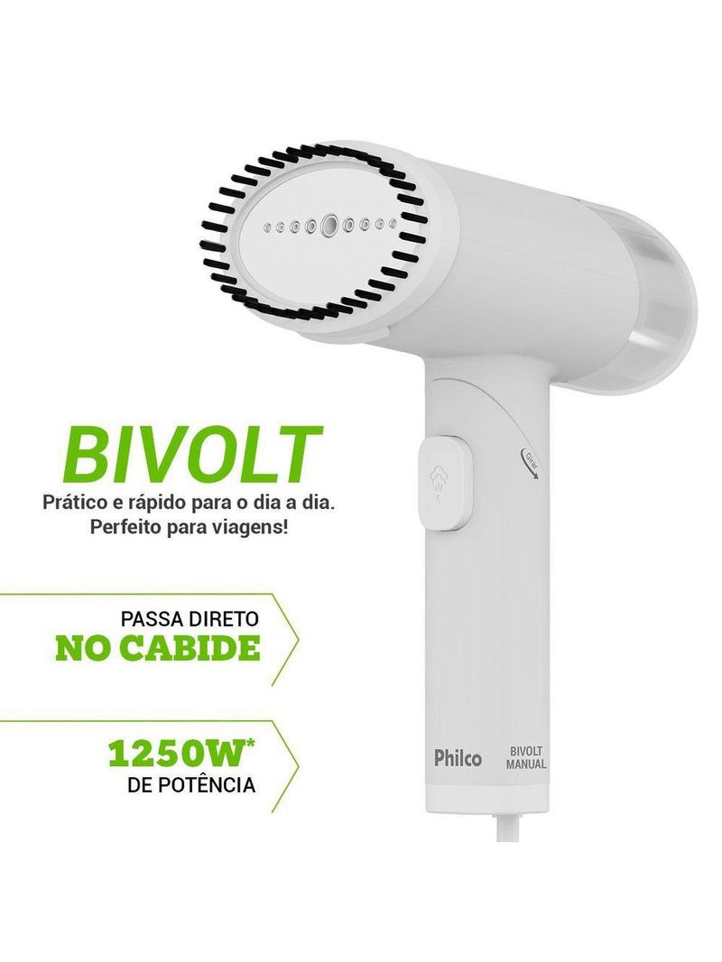 Passadeira a Vapor Dobrável Philco 150ml 1250W PVP06A Bivolt