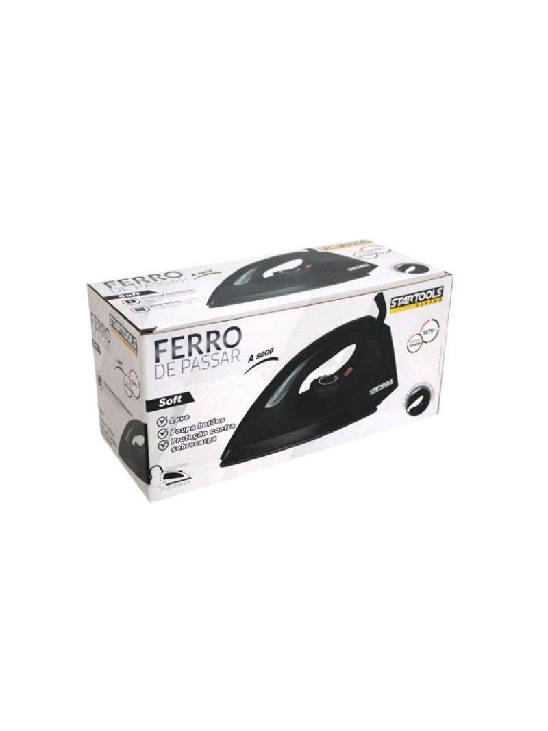 Ferro De Passar à Seco Soft Preto Base Cerâmica 1000w 220V