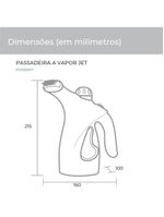Passadeira De Roupas Jet Portátil Preta Suggar PV1000PT Bivolt