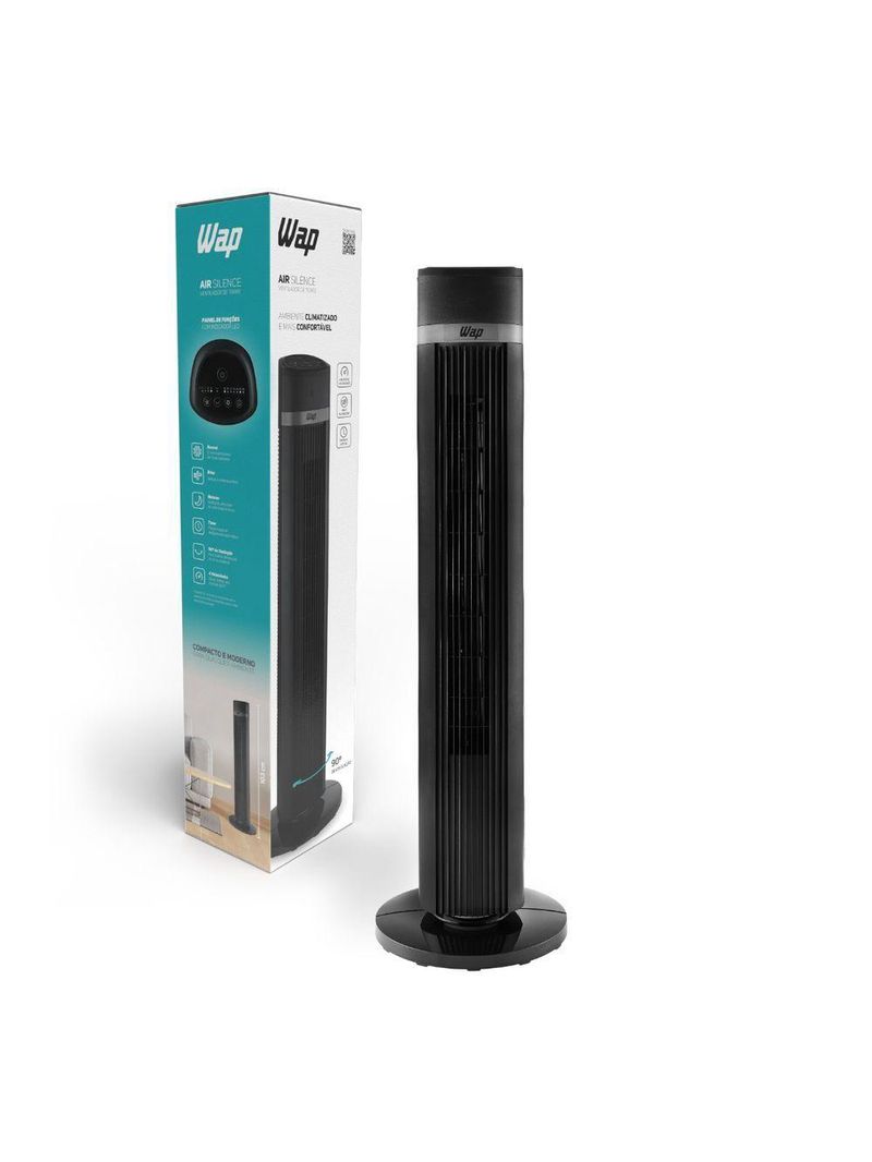 Ventilador Torre Com Controle Remoto WAP Air Silence 220V