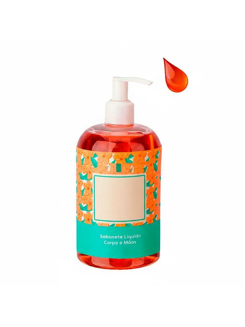 Sabonete Líquido Para Mãos E Corpo 500ml Com Aloe Vera Fragrância Tropical Pele Sensível