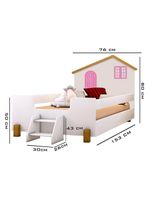 Cama Infantil Casinha Belíssima Branco E Rosa Divaloto